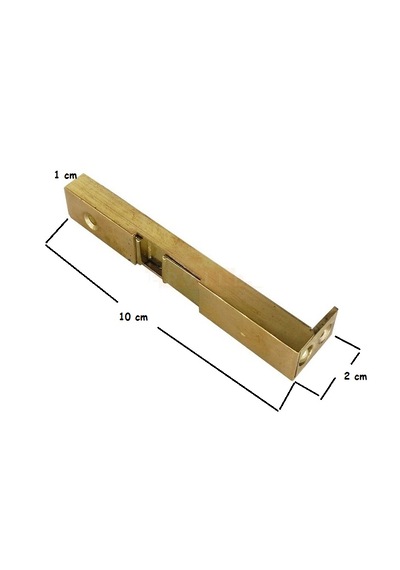 Pirinç Gömme Kapı Sürgü 10 Cm