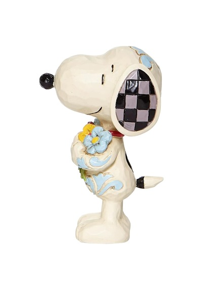 Enesco Peanuts By Jim Shore Snoopy Bahar Çiçekleri Tutan Minyatür Heykelcik, 7 Cm, Çok Renkli Diğer