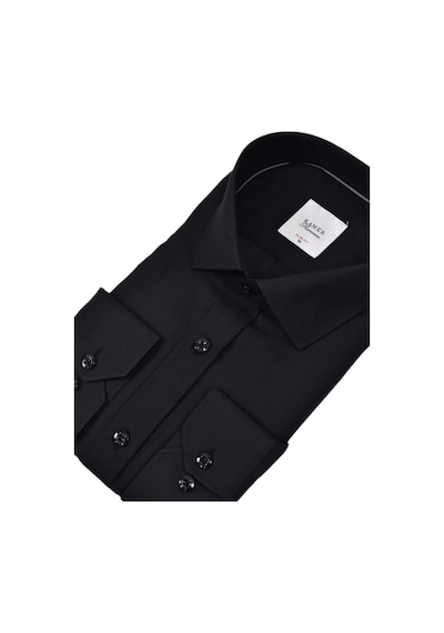 Erkek Slim Fitt Uzun Kol Kulplu Gömlek 2396 Bgl-st04379 Siyah