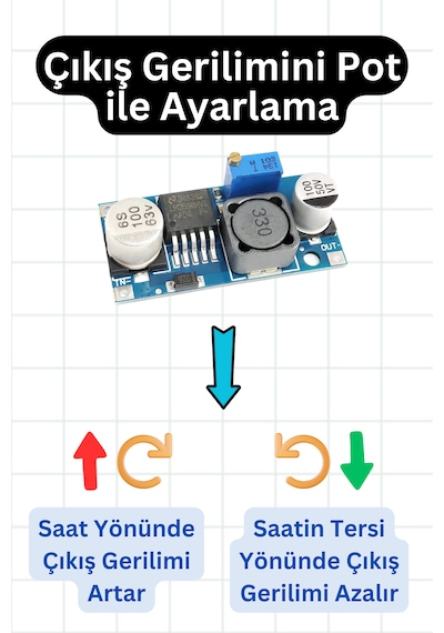 Lm2596 Ayarlanabilir Dc/dc Voltaj Düşürücü - Step-down - Gerilim Düşürücü