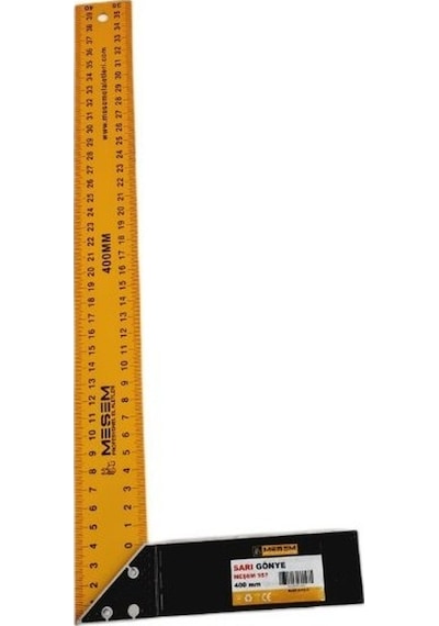 Meşem Marangoz Gönye Sarı 40 Cm