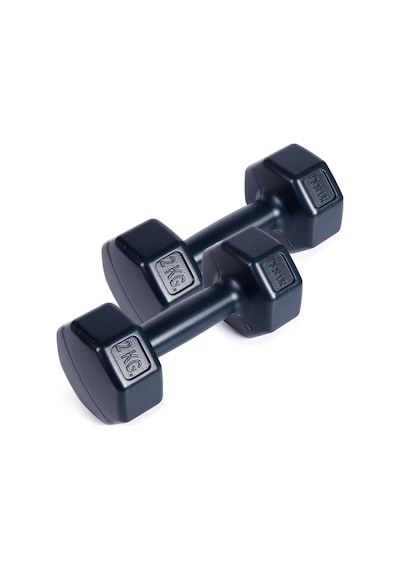 Ps Sports Plastik Dambıl Seti, 2 Kg X 2 Adet, Siyah, Çimento Dolgulu