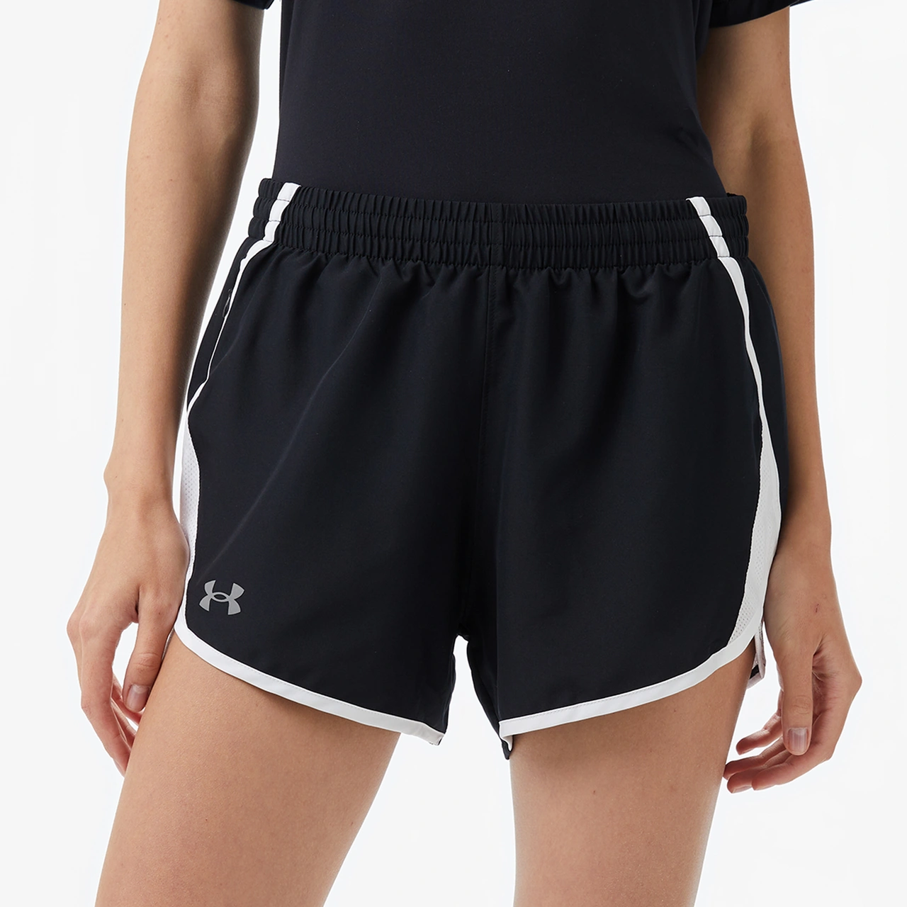 Under Armour Fly By 3 Kadın Siyah Koşu Şortu 1382438 Siyah