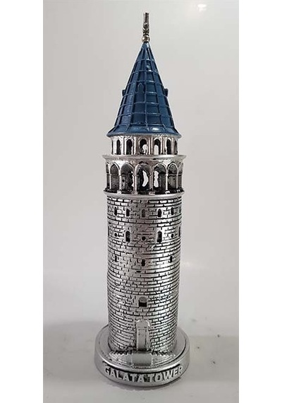 Galata Kulesi Biblo Gümüş 29 Cm
