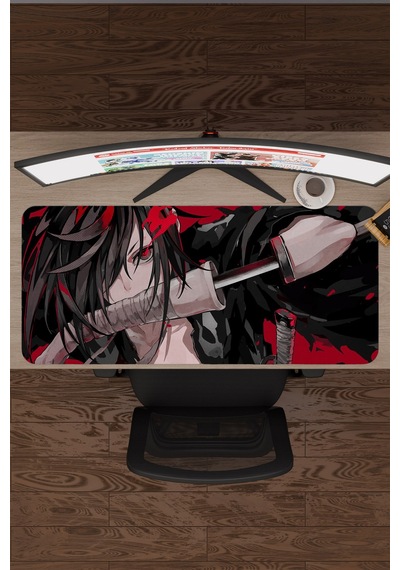 Dororo Anime V4 - 90x40 Xxl Gaming Kauçuk Kaymaz Taban Mouse Pad Fare Altlığı