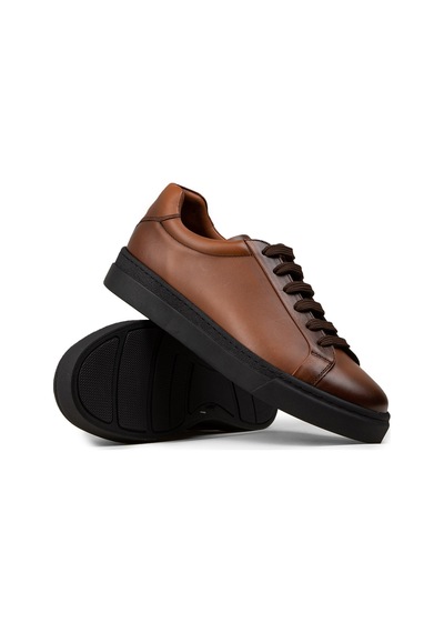 Deery Erkek Hakiki Deri Taba Renk Sneaker Ayakkabı - 02018mtbac01 Taba