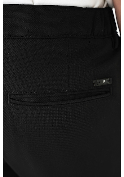 Efor Comfort Fit Beli Lastikli Dokulu Siyah Jogger Pantolon P 1186 Siyah