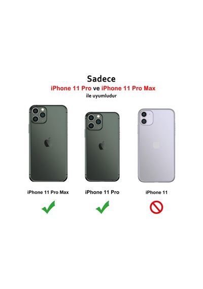 İphone 11 Pro / 11 Pro Max Uyumlu Safir Lens Çizilmez Dayanıklı Kamera Koruyucu
