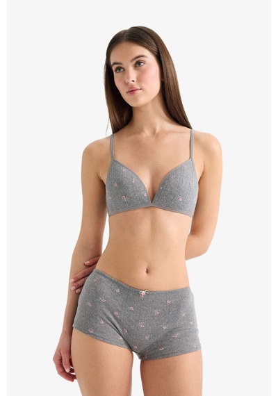 Defacto Çiçekli Pamuklu Boxer G2630ax26spgr371 Gri-gr371