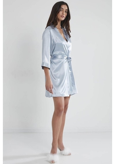 Pierre Cardin Saten Kısa Tek Sabahlık 1010 Pudra Mist (513744511) Çok Renkli