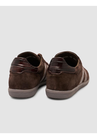 Hakiki Süet Deri Kahverengi Kadın Sneaker Ayakkabı Kahverengi Süet