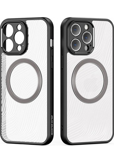 Dux Ducis iPhone Uyumlu 14 Pro Aimo Series Magsafe Premium Buzlu Sert Pc-tpu Kılıf- 5775 Beyaz
