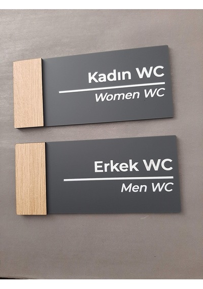 Meşe Serisi Pleksi WC Yönlendirme Seti