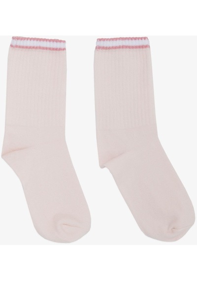 Artı Kız Çocuk Soket Çorap Çizgili 7-14 Yaş, Pembe-pembe Pembe