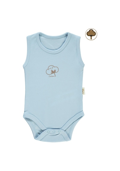 Civil Baby Bebek Organik Çıtçıtlı Badi 0-18 Ay Mavi