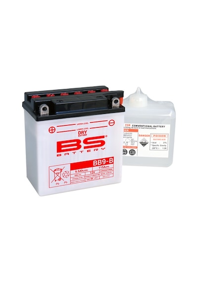 Bb9-b Dry 2007-2015 Piaggio Fly 100 Uyumlu Akü Bs Dry Akü