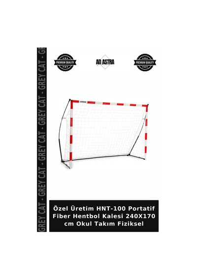 Özel Üretim Hnt-100 Portatif Fiber Hentbol Kalesi 240x170 Cm Okul Takım Fiziksel Çok Renkli