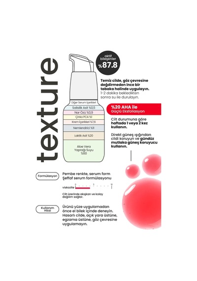 Derma Factory %20 AHA Peeling Serum Yıkanan Form Akne, Leke ve Arındırıcı Derma Factory Red Acne Peel 30 ML