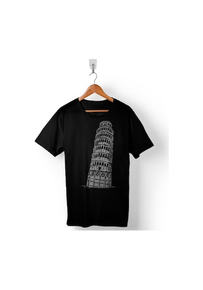 Pısa Tower Piza Kulesi İtalya Baskılı Tişört Unisex T-shirt 001