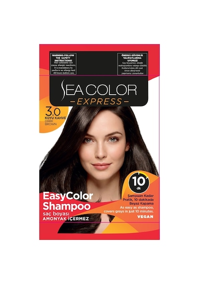 Sea Color Express Şampuan Boya 3.0 Koyu Kahve 60 Ml - 6 Adet Tarı