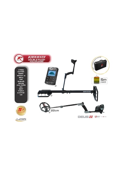 Xtrem Hunter Dedektör - 22cm Fmf Başlık Deus 2 Ana Kontrol Ünitesi İle