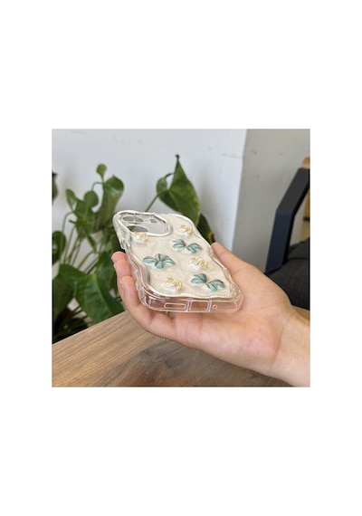 Vivo Y16  Kılıf Zebana Floral Silikon Kılıf Yeşil