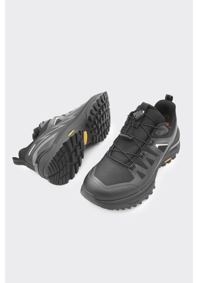 Derinet Su Geçirmez Bağcıklı Erkek Sneaker Siyah Siyah