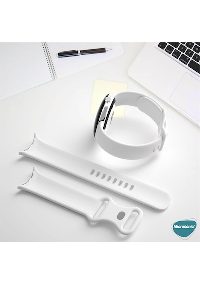 Microsonic Google Pixel Watch Kordon, Silicone Sport Band