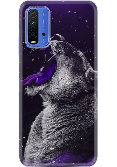 Xiaomi Redmi 9T Kılıf Desenli Purple Leopar 1750