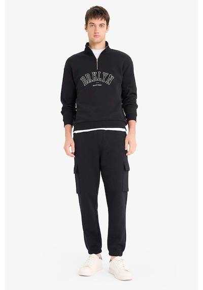 Defacto Boxy Fit Dik Yaka Fermuarlı Baskılı Sweatshirt E9414ax25aubk81 Siyah Defacto Boxy Fit Dik Yaka Fermuarlı Baskılı Sweatshirt E9414ax25aubk81 Siyah