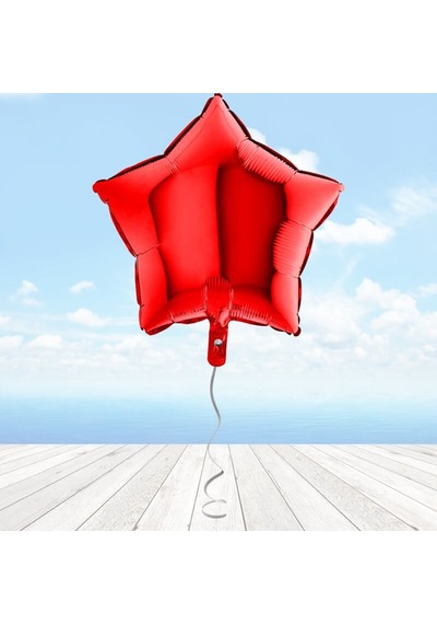 Yıldız Folyo Balon. 45 CM - Kırmızı