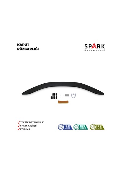 Dacia Sandero 2021- Yılı Ve Sonrası Uyumlu Kaput Rüzgarlığı 4mm Siyah