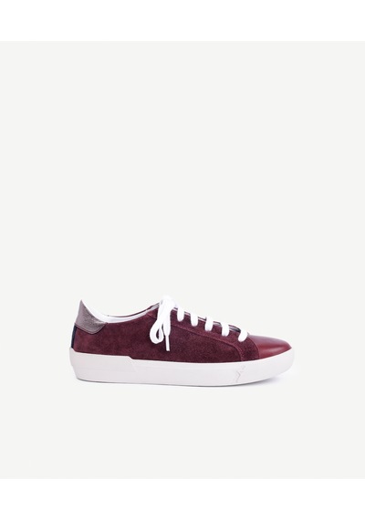 Yargıcı Düz Renk Deri Spor Ayakkabı 25kkay4061x 016 Bordo