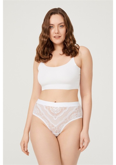 Cottonhill Dantelli Arkası Transparan Büyük Beden Bikini Külot 6'lı Paket Çok Renkli 1 Çok Renkli