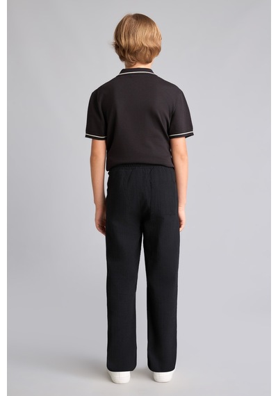Defacto Klasik Düz Paça Kumaş Pantolon Erkek Çocuk H4584a826aubk27 Siyah-bk27