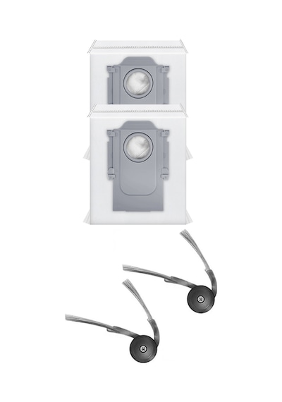 Roborock Qrevo L Uyumlu 2 Adet Yan Fırça 2 Adet Toz Torbası