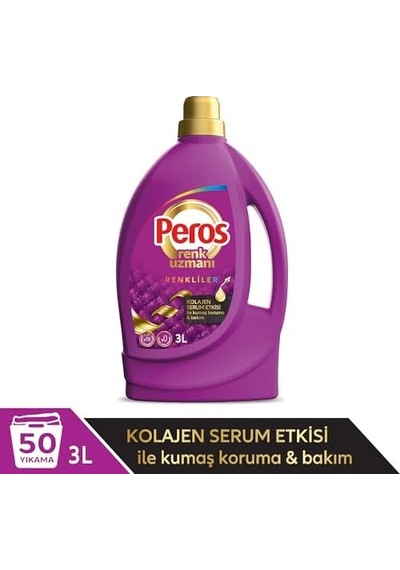Renk Uzmanı Renkliler Sıvı Bakım Deterajını 3000 Ml 0.75 LT - 2.5 LT - 12 KG