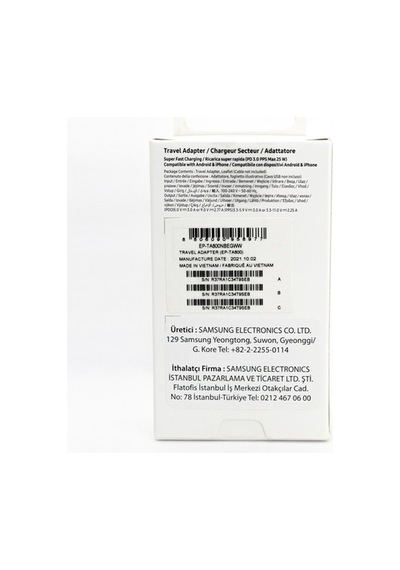Samsung Uyumlu Galaxy S21+ 5g Type-C Fast Şarj Adaptörü 25W Siyah (Samsu