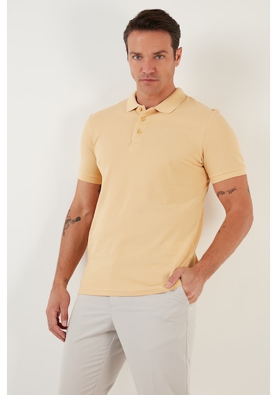Buratti Pamuklu Regular Fit Düğmeli Erkek Polo Yaka T Shirt 5902127 Sari