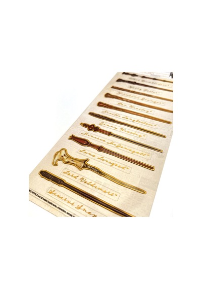 Lexroo Harry Potter Wands Folyo Çıkartmalar Çoklu Paket 6'lı Paket Ahşap