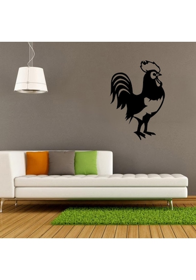 Folyo Sticker Horoz 30cm Uzunluk Siyah