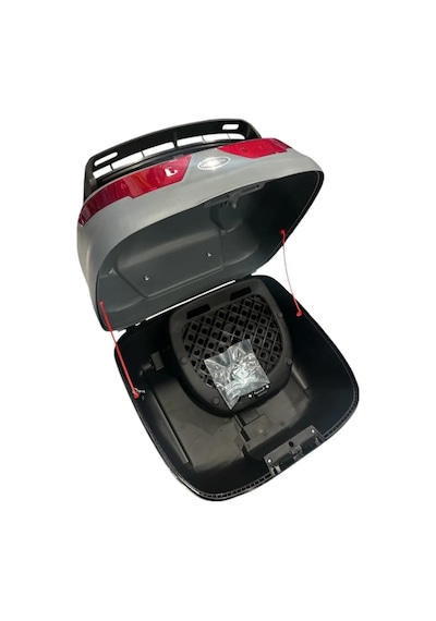 Motosiklet Arka Çantası Gri 40 Litre Full Topcase Motor Çanta Sl-40