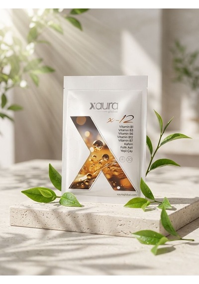 X-aura X-12 Transdermal B-kompleks Ve Enerji Bandı B12 Vitamini, Kafein, Yeşil Çay