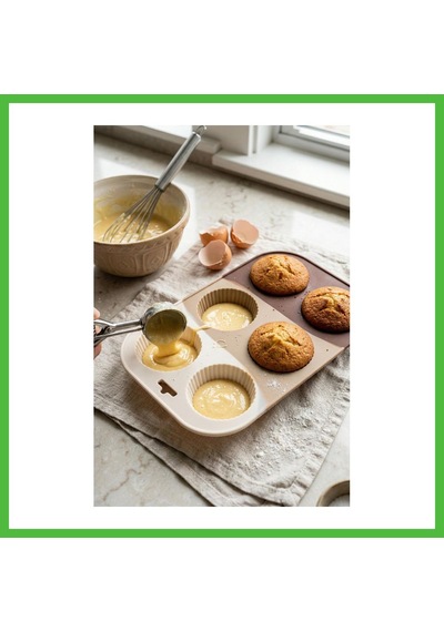 Vaveni Kahve Rengi 6 Lı Silikon Kek Ve Çikolata Kalıbı & Muffin Kabı Pişirme Gereci 16x25 Cm Arz