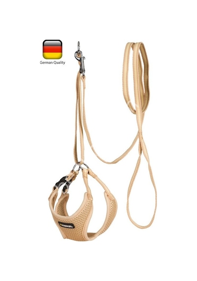 Yavru Köpek Tasması Puppy Harness 30 - 50 Cm Bej