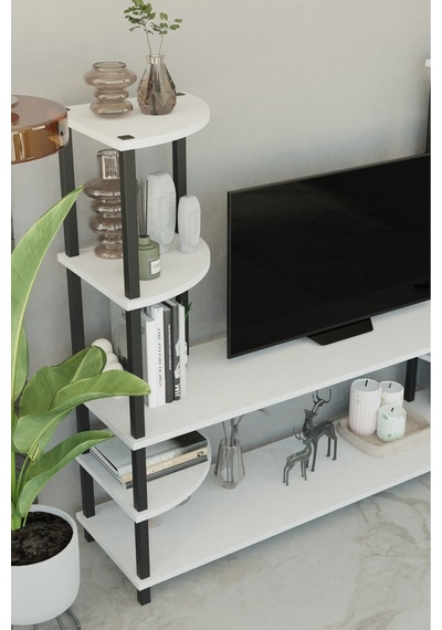 Neoline 150 Cm Tv Ünitesi Çok Raflı Modern Tv Sehpası - Beyaz Beyaz Neoline 150 Cm Tv Ünitesi Çok Raflı Modern Tv Sehpası - Beyaz Beyaz