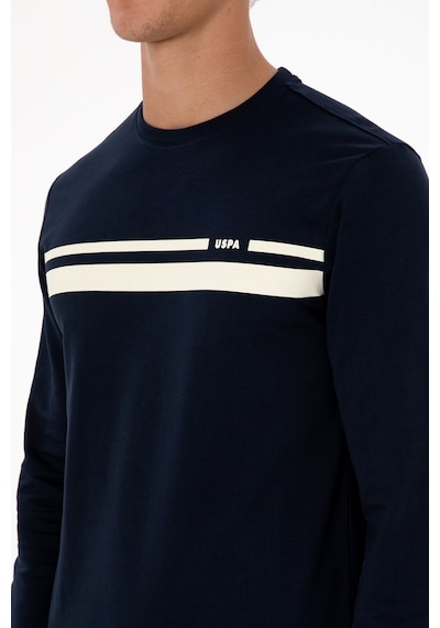 U.S. Polo Assn. Erkek Regular Fit Bisiklet Yaka Lacivert İnce Sweatshirt 50313801-VR033