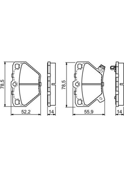 Toyota Corolla Uyumlu 1.6 Verso 2001-2004 Bosch Arka Balata Wva23521