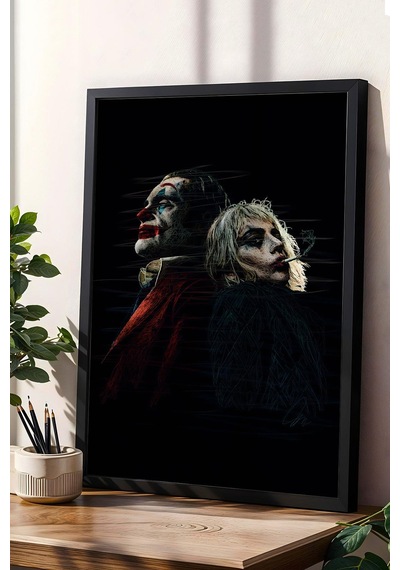 Joker Harley Quinn Portre Çerçeveli Tablo - Estetik Poster