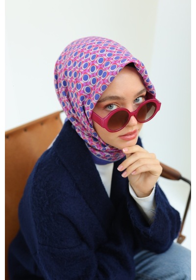 Silk Home Olinda Eşarp 48005-22 Mor, Pembe, Kırmızı, Turkuaz